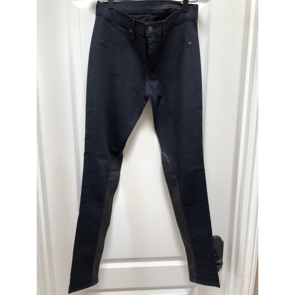 Rag and Bone Black Pants w/ Leather Inlets